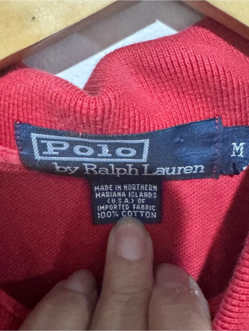 Polo Ralph Lauren Polo Shirt Mens Medium Red Classic Fit Short Sleeve Pony